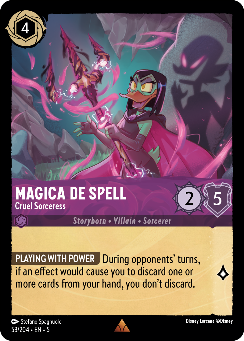 Magica De Spell Cruel Sorceress Mushu Report Lorcana Wiki