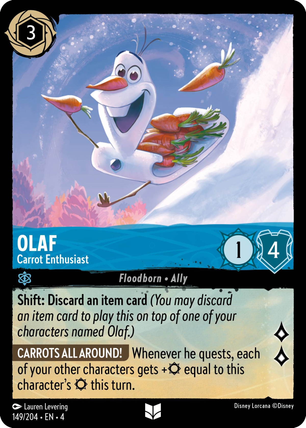 Olaf - Carrot Enthusiast - Mushu Report (Lorcana Wiki)