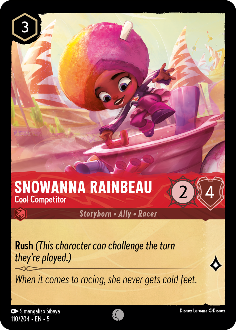 Snowanna Rainbeau - Cool Competitor - Mushu Report (Lorcana Wiki)