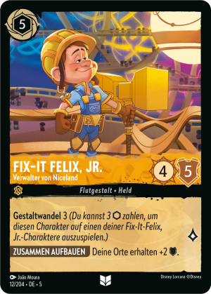 Fix‐It Felix, Jr. - Niceland Steward - Mushu Report (Lorcana Wiki)