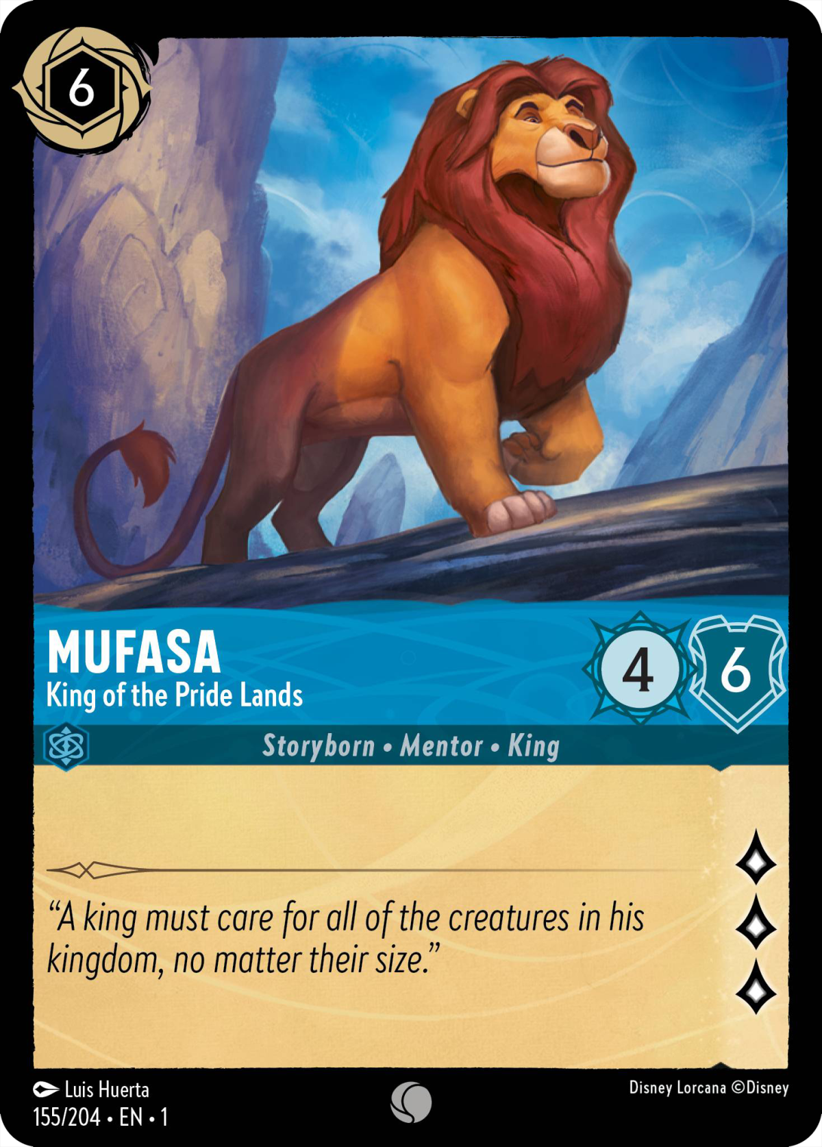 Mufasa - King of the Pride Lands - Mushu Report (Lorcana Wiki)