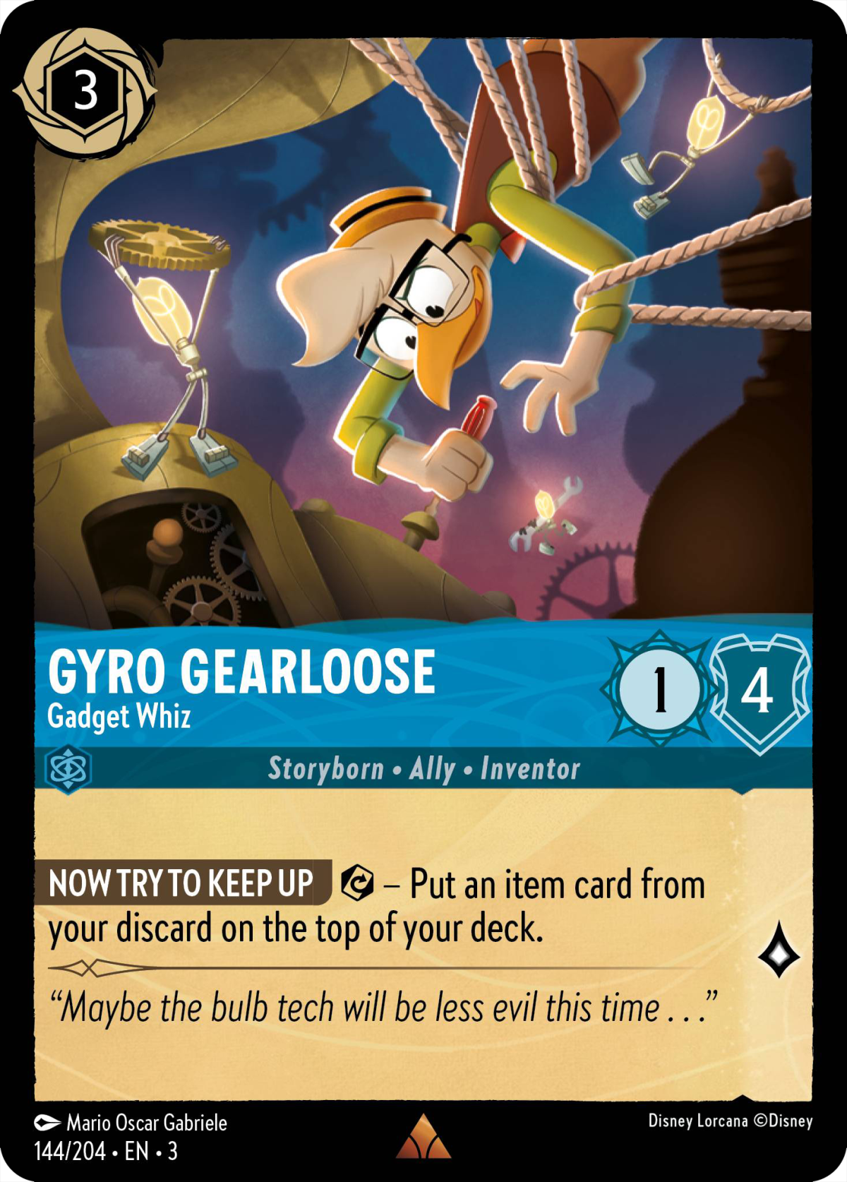 Gyro Gearloose (character) - Mushu Report (Lorcana Wiki)