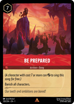 An Action Song card