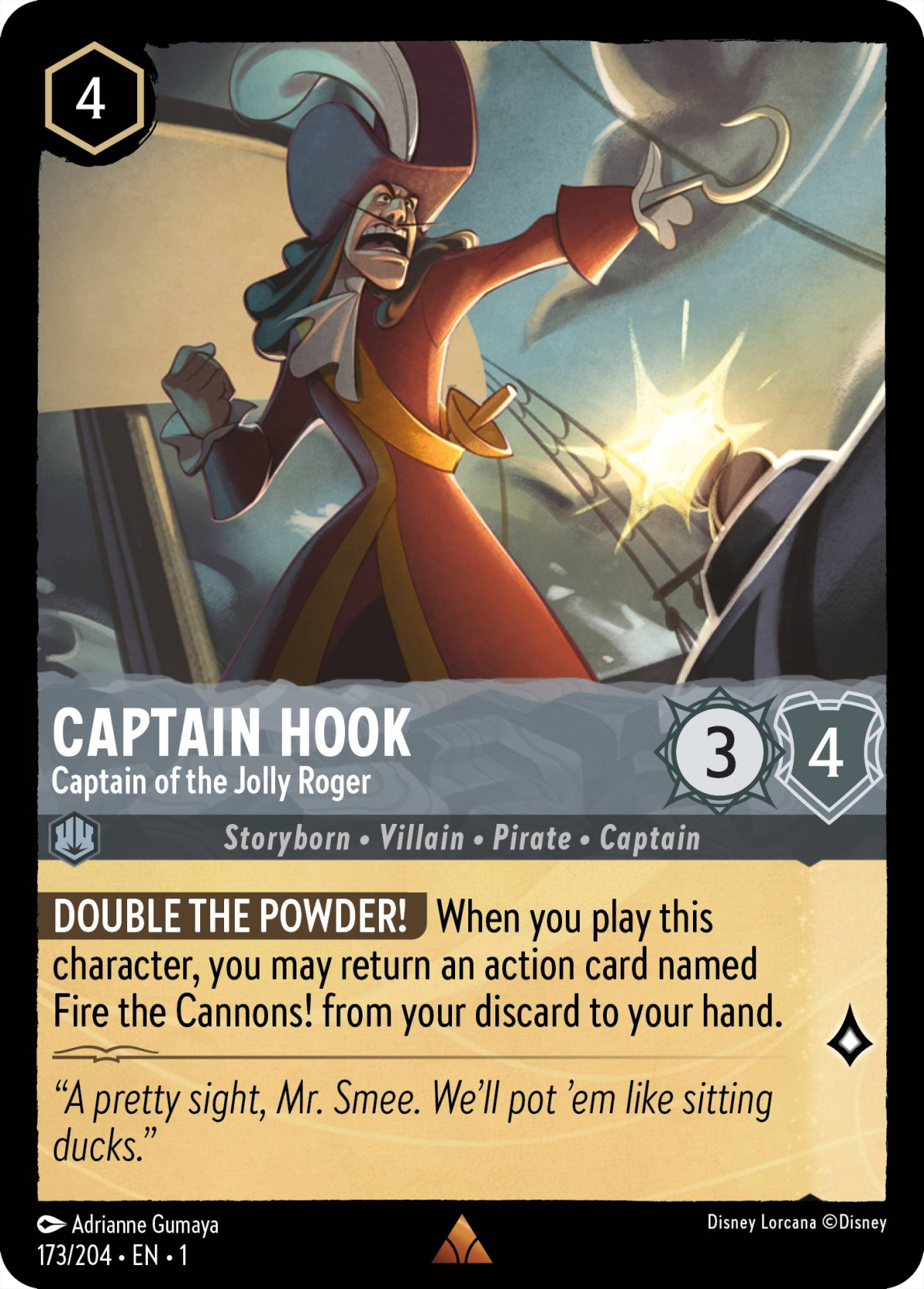 Captain Hook - Captain of the Jolly Roger - Mushu Report (Lorcana