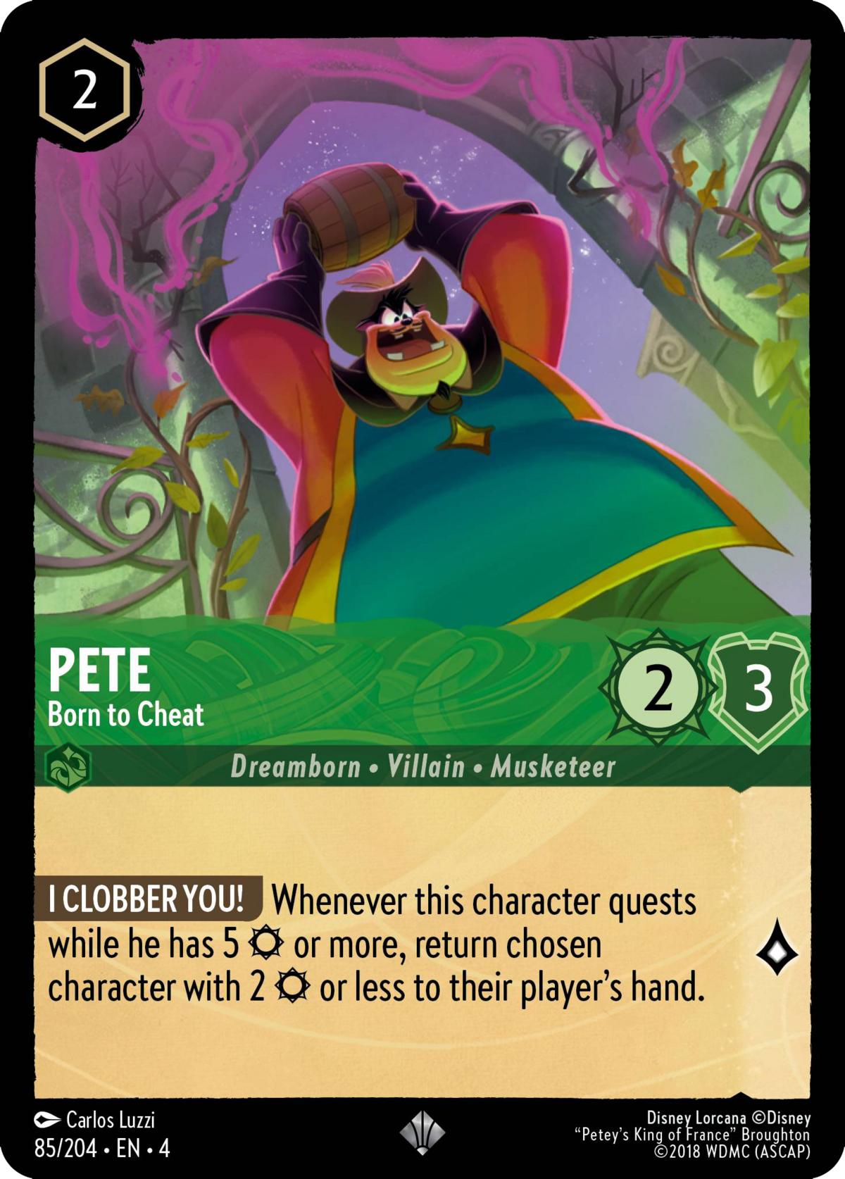 Pete - Born to Cheat - Mushu Report (Lorcana Wiki)