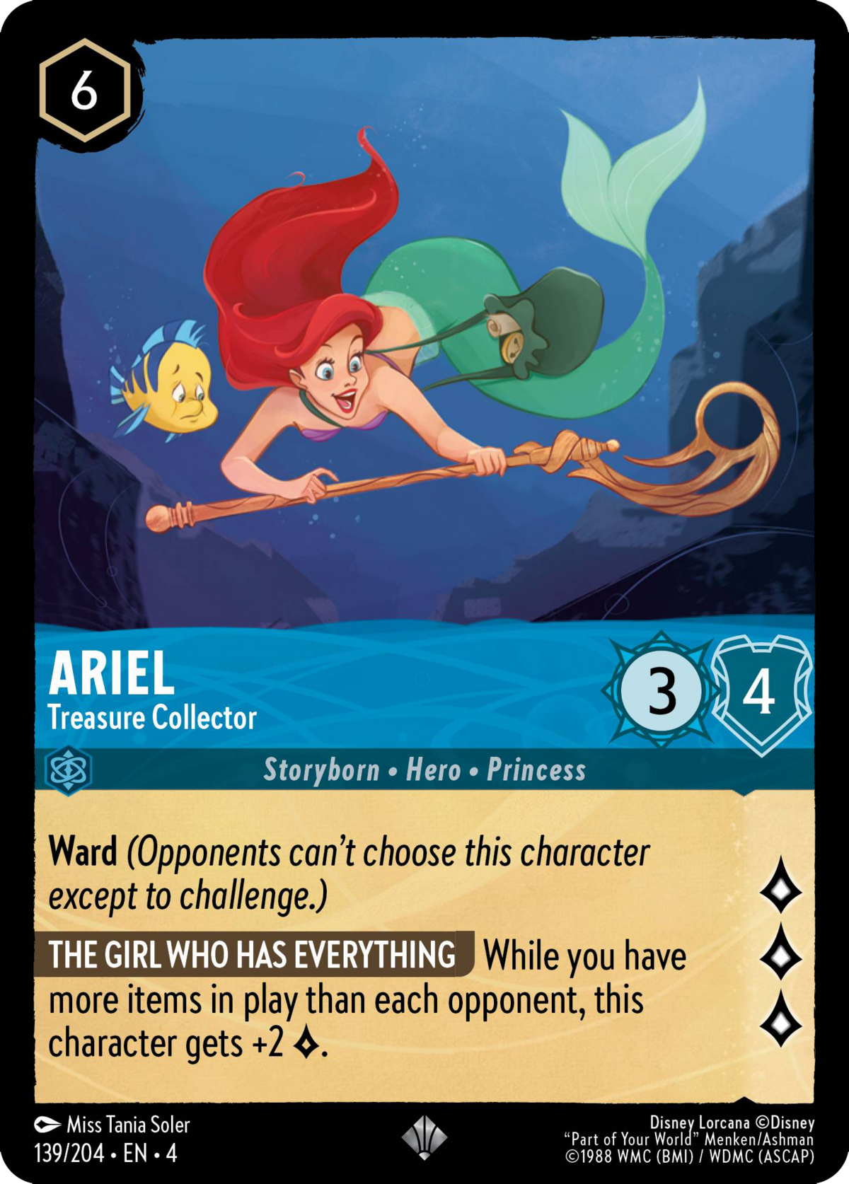 Ariel - Treasure Collector - Mushu Report (Lorcana Wiki)