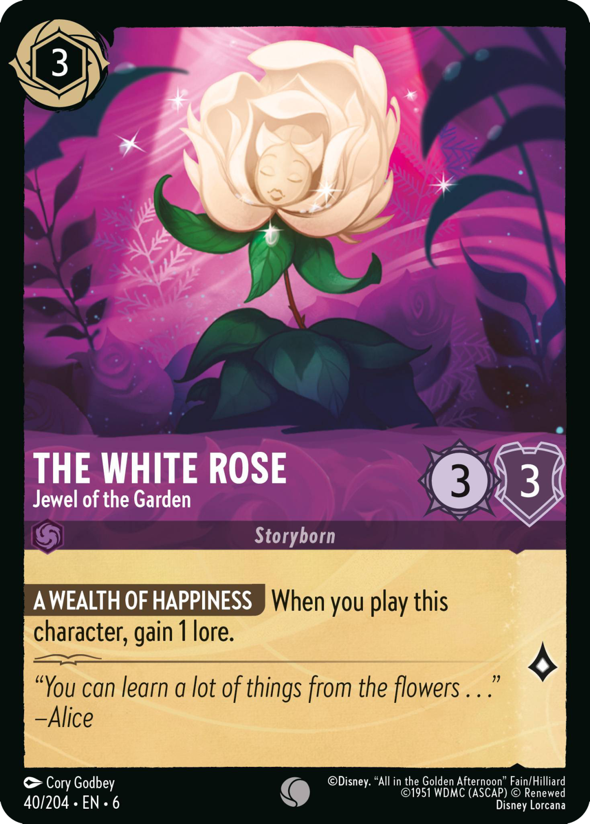 The White Rose - Jewel of the Garden - Mushu Report (Lorcana Wiki)