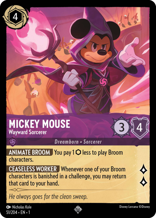 Mickey Mouse - Wayward Sorcerer - Mushu Report (Lorcana Wiki)