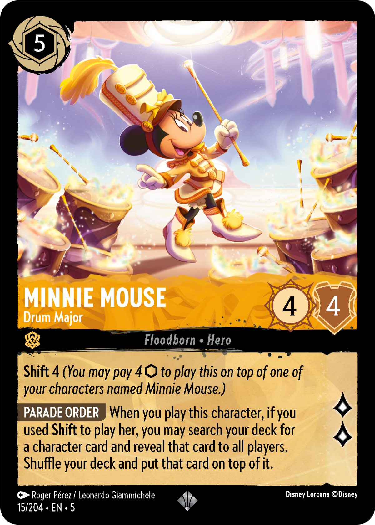 Minnie Mouse - Drum Major - Mushu Report (Lorcana Wiki)