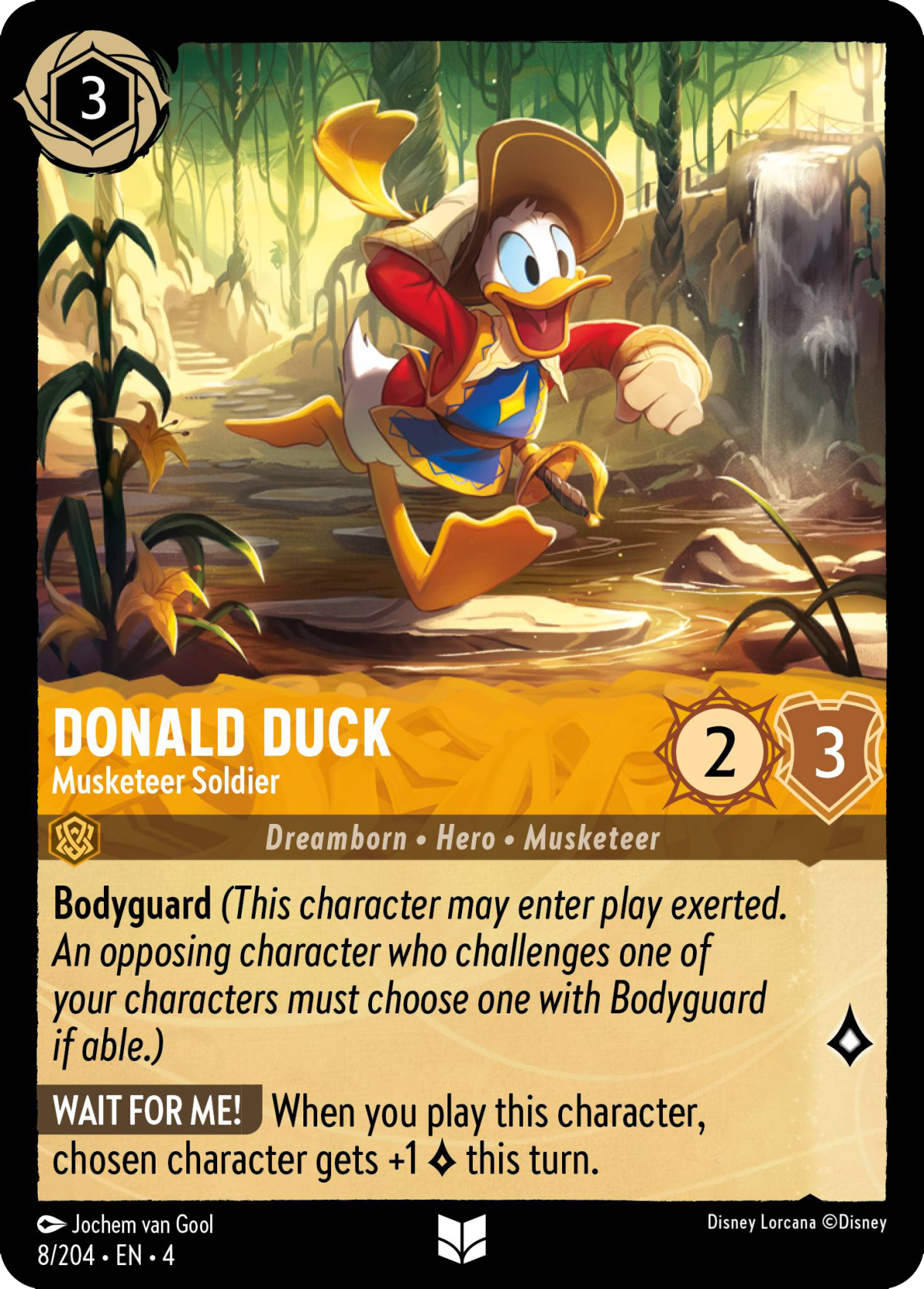 ディズニーロルカナ Donald Duck - Musketeer Disney Lorcana Donald Duck Musketeer Spiel Germany Promo