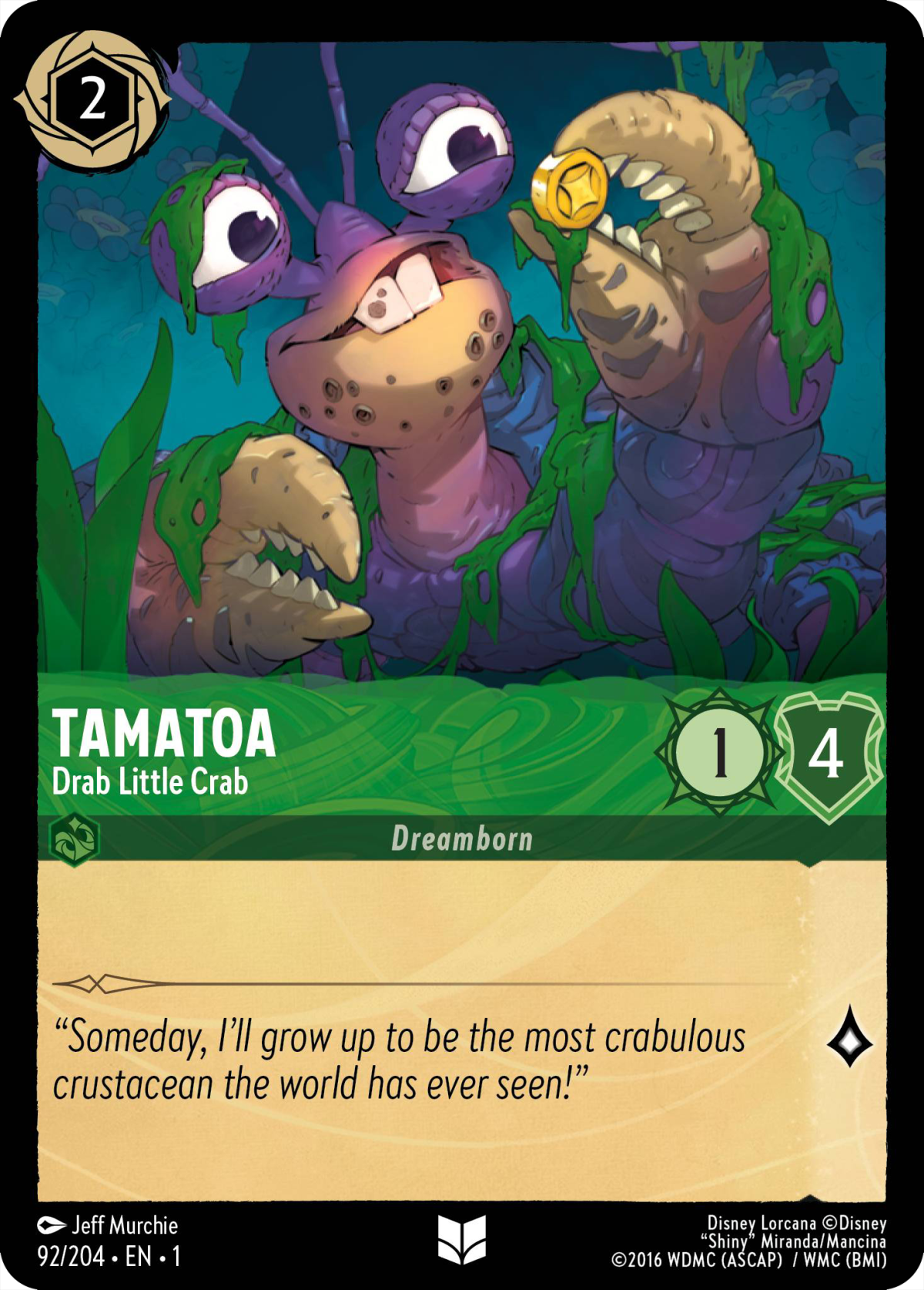 Tamatoa - Drab Little Crab - Mushu Report (Lorcana Wiki)